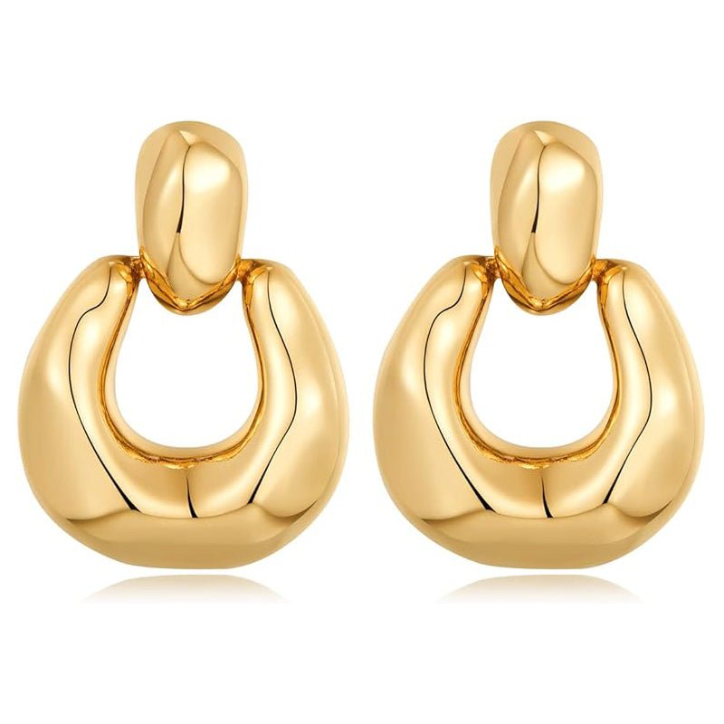 ACOOE 18K Gold Geometric Drop Earrings 04 - ACOOE