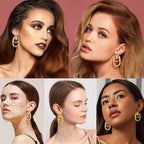 ACOOE 18K Gold Geometric Drop Earrings 06 - ACOOE