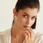 ACOOE 18K Gold Geometric Drop Earrings 06 - ACOOE