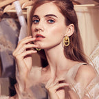 ACOOE 18K Gold Geometric Drop Earrings 06 - ACOOE