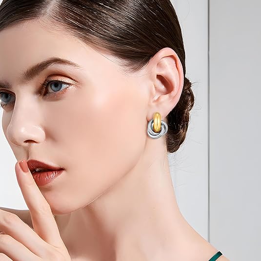 ACOOE 18K Gold Geometric Drop Earrings 07 - ACOOE