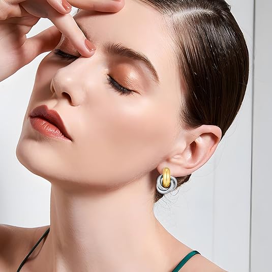 ACOOE 18K Gold Geometric Drop Earrings 07 - ACOOE