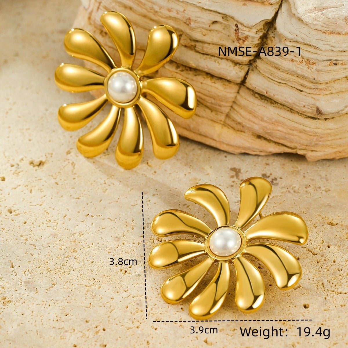 ACOOE 18K Gold Geometric Drop Earrings 08 - ACOOE