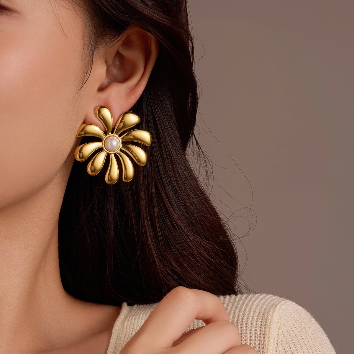 ACOOE 18K Gold Geometric Drop Earrings 08 - ACOOE