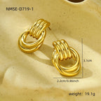 ACOOE 18K Gold Geometric Drop Earrings for Women 05 - ACOOE