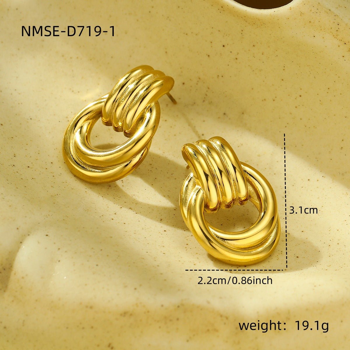 ACOOE 18K Gold Geometric Drop Earrings for Women 05 - ACOOE