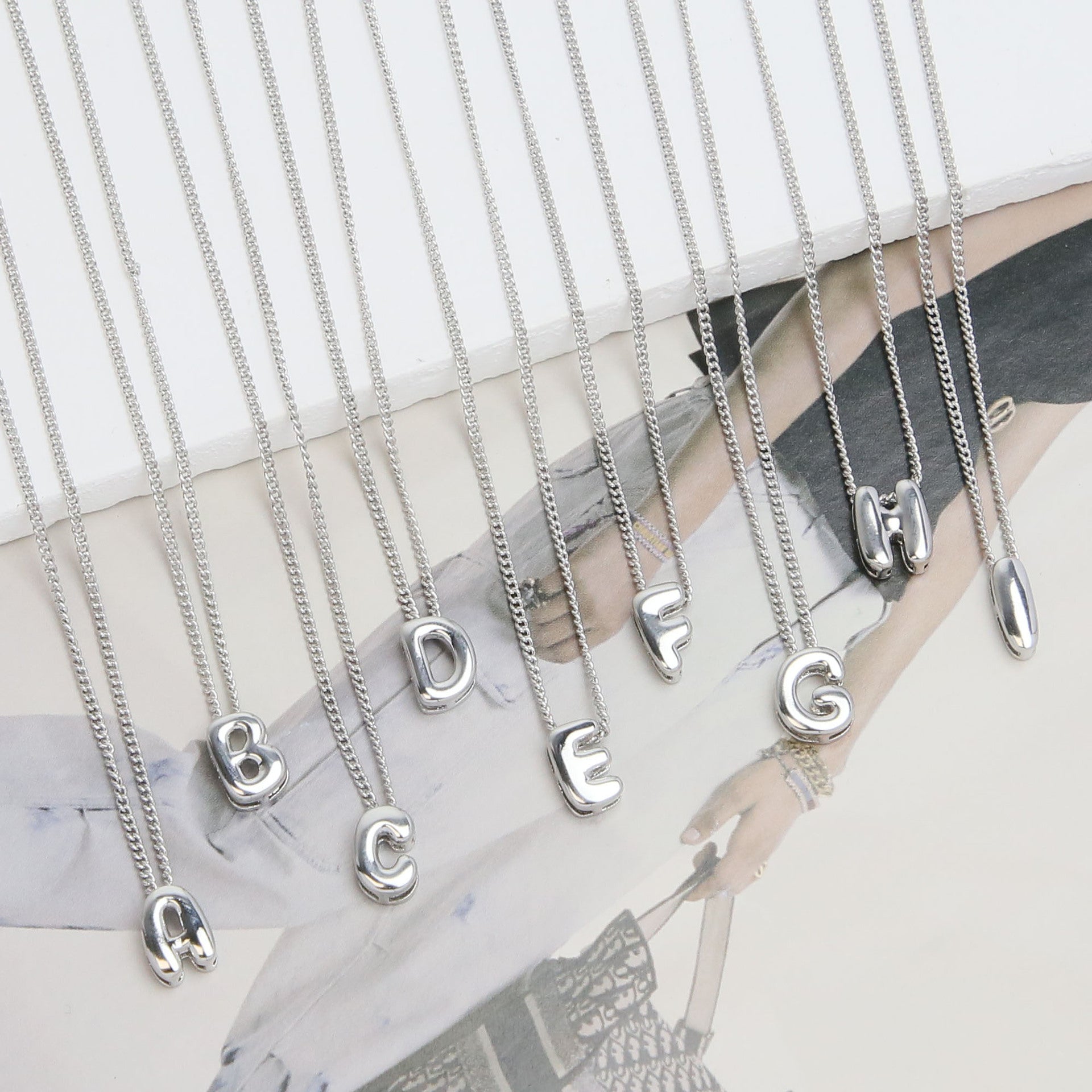 ACOOE 18K Gold Plated DIY 26 Letter Heart Necklace 06 - ACOOE