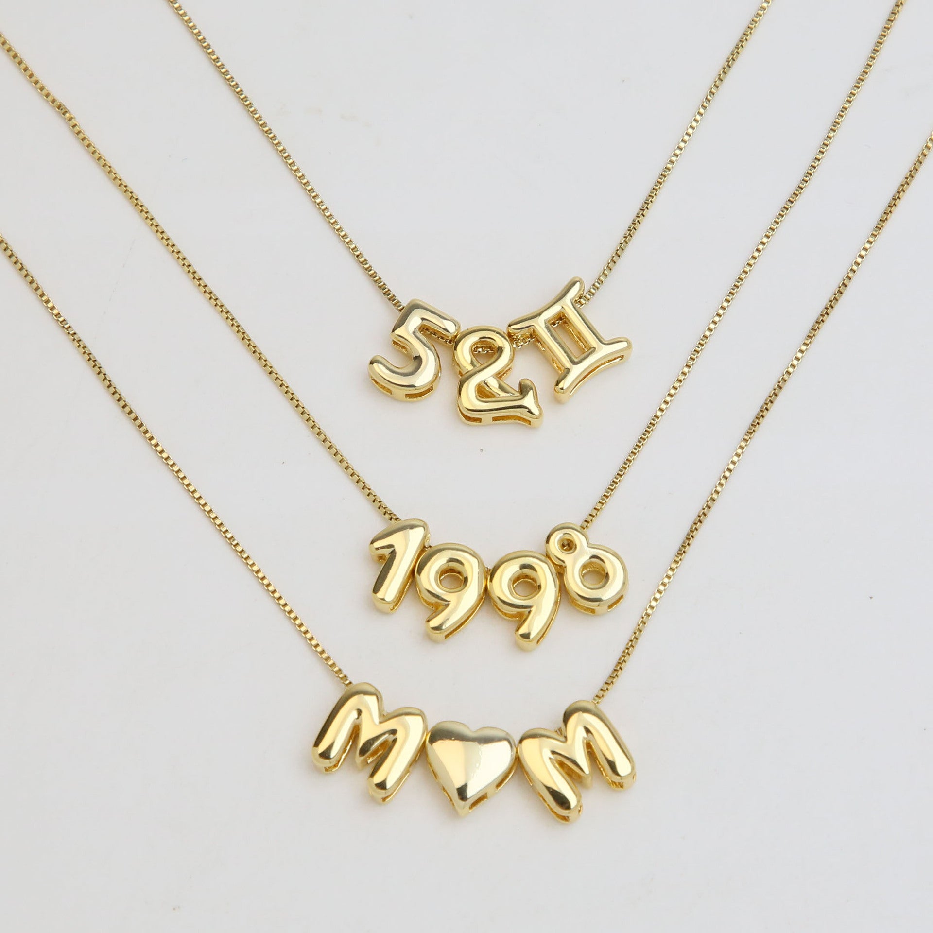 ACOOE 18K Gold Plated DIY 26 Letter Heart Necklace 06 - ACOOE