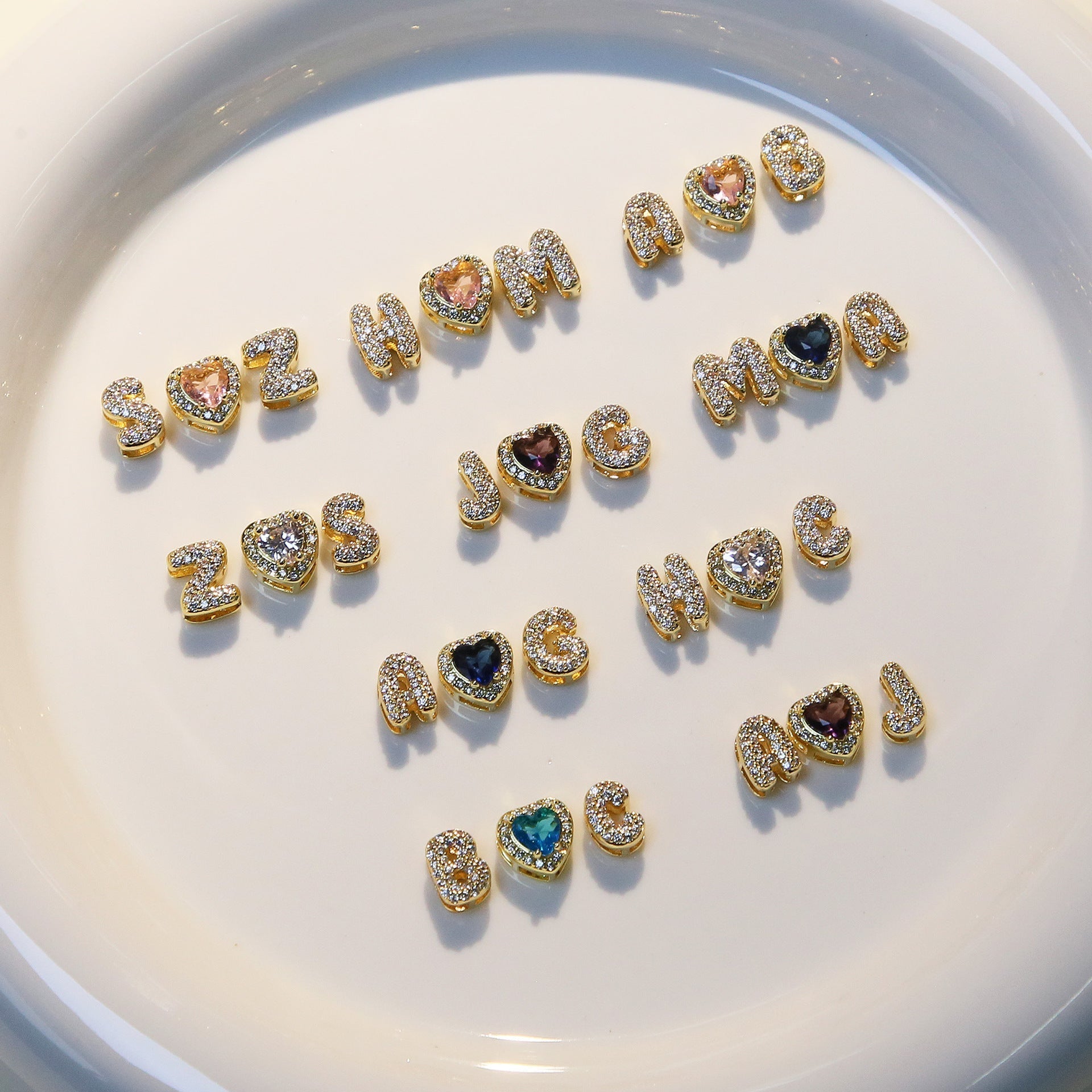 ACOOE 18K Gold Plated DIY 26 Letter Heart Pendant Necklace 01 - ACOOE