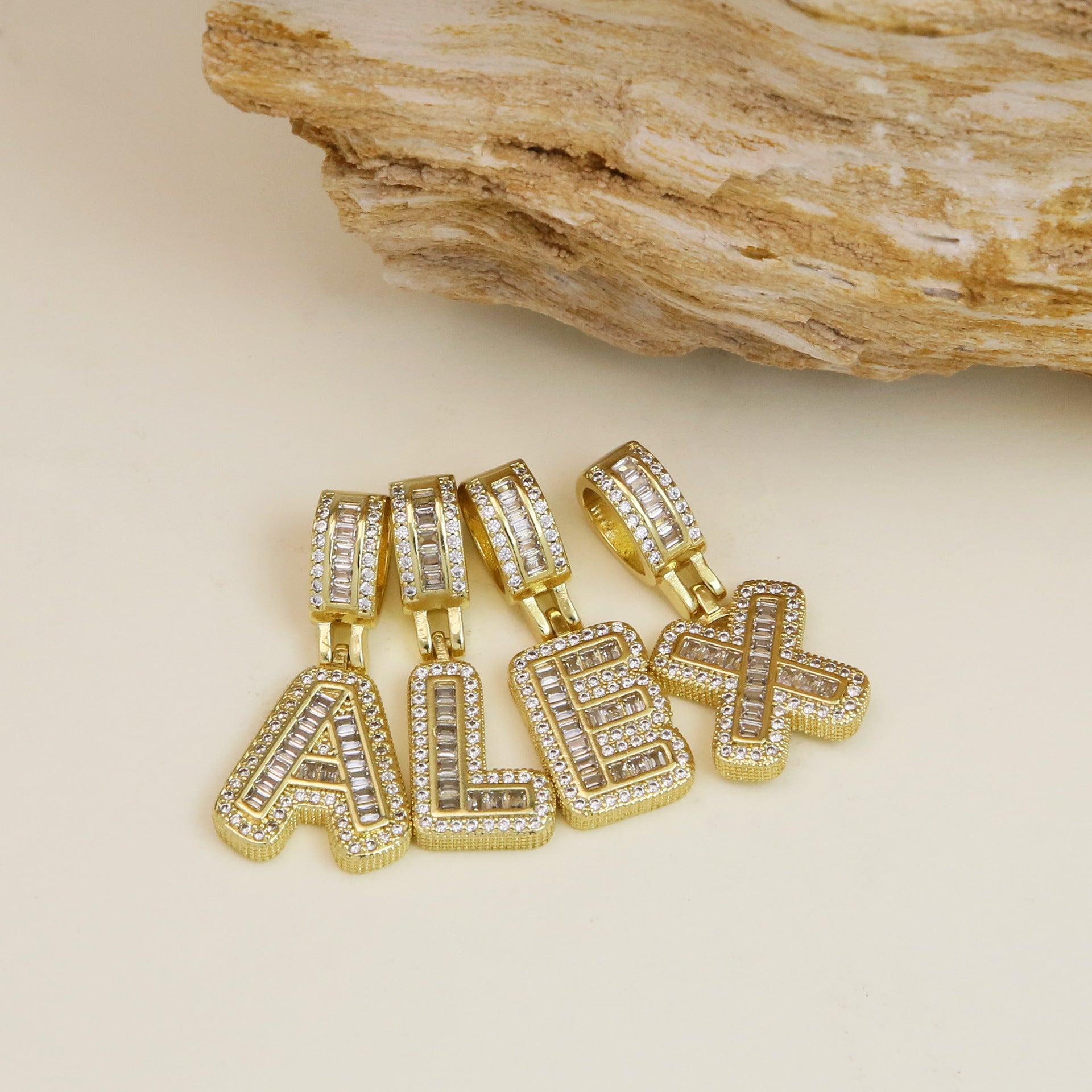 ACOOE 18K Gold Plated DIY 26 Letter Heart Pendant Necklace 02 - ACOOE