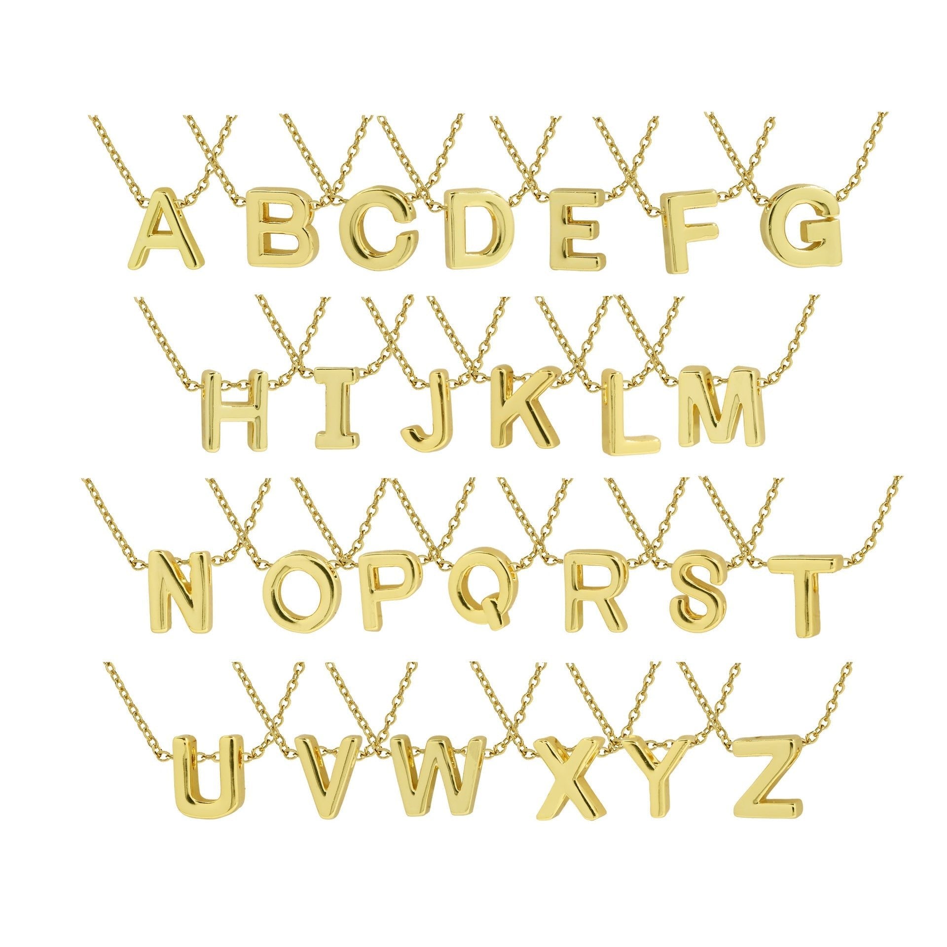 ACOOE 18K Gold Plated DIY 26 Letter Heart Pendant Necklace 03 - ACOOE