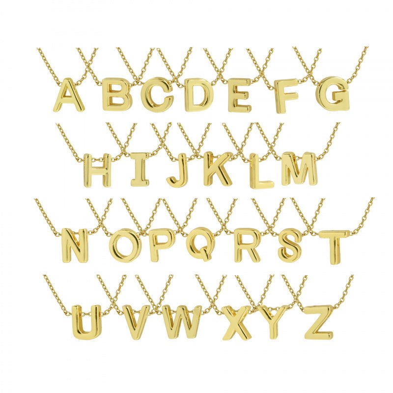 ACOOE 18K Gold Plated DIY 26 Letter Heart Pendant Necklace 03 - ACOOE