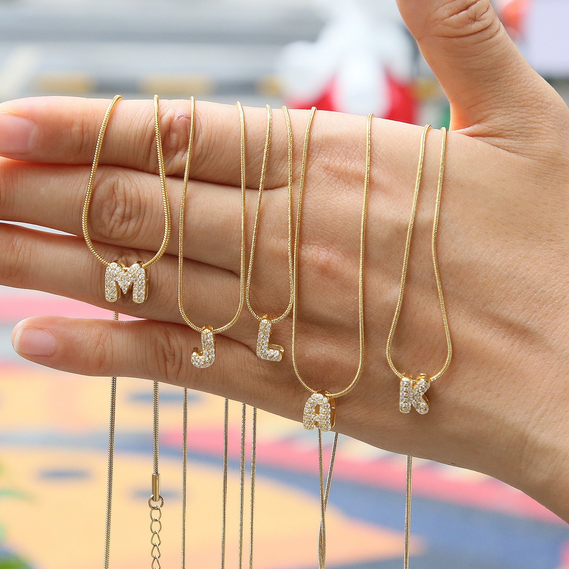 ACOOE 18K Gold Plated DIY 26 Letter Heart Pendant Necklace 04 - ACOOE