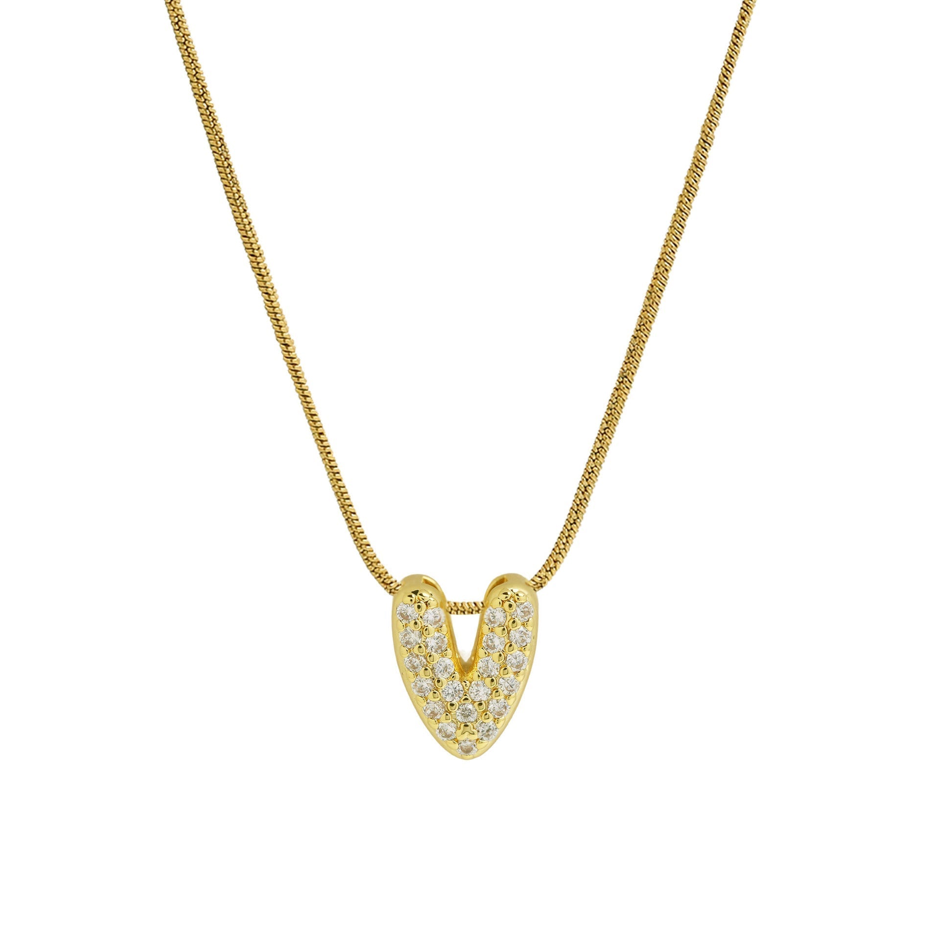 ACOOE 18K Gold Plated DIY 26 Letter Heart Pendant Necklace 04 - ACOOE