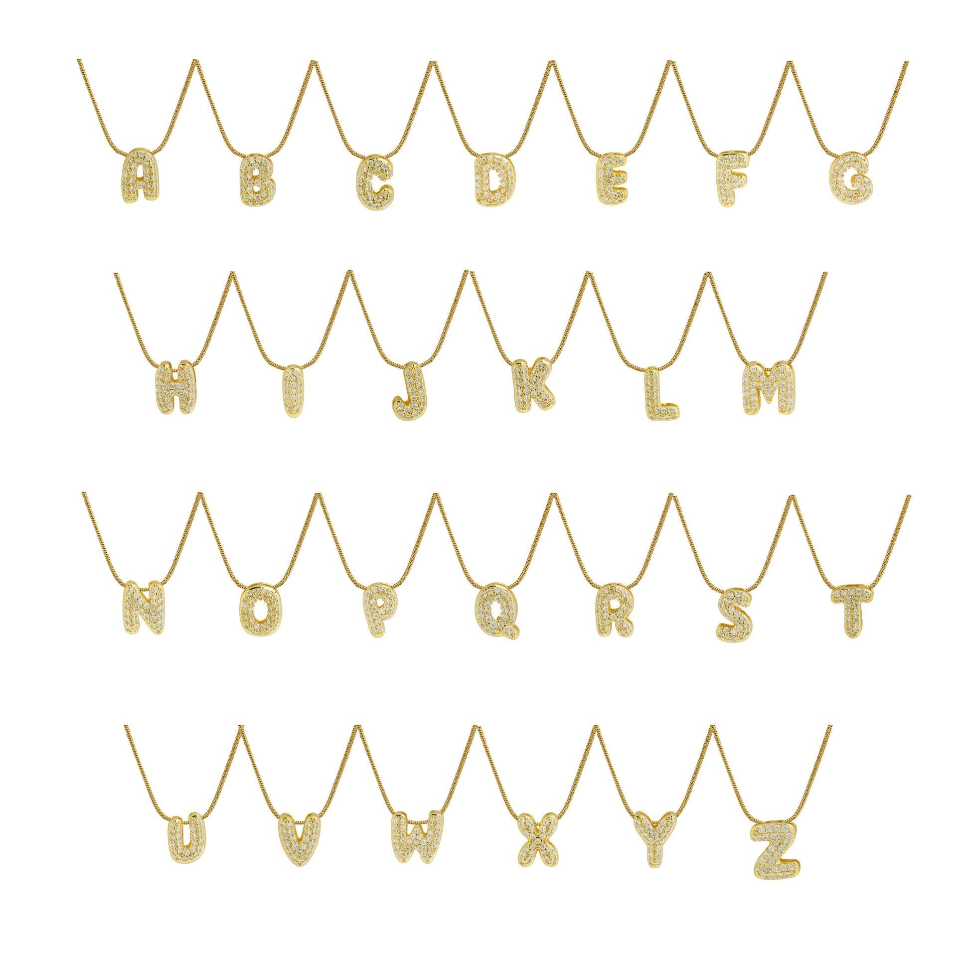 ACOOE 18K Gold Plated DIY 26 Letter Heart Pendant Necklace 04 - ACOOE