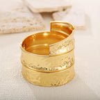 ACOOE 18K Large Glossy Gold Bracelet 05 - ACOOE