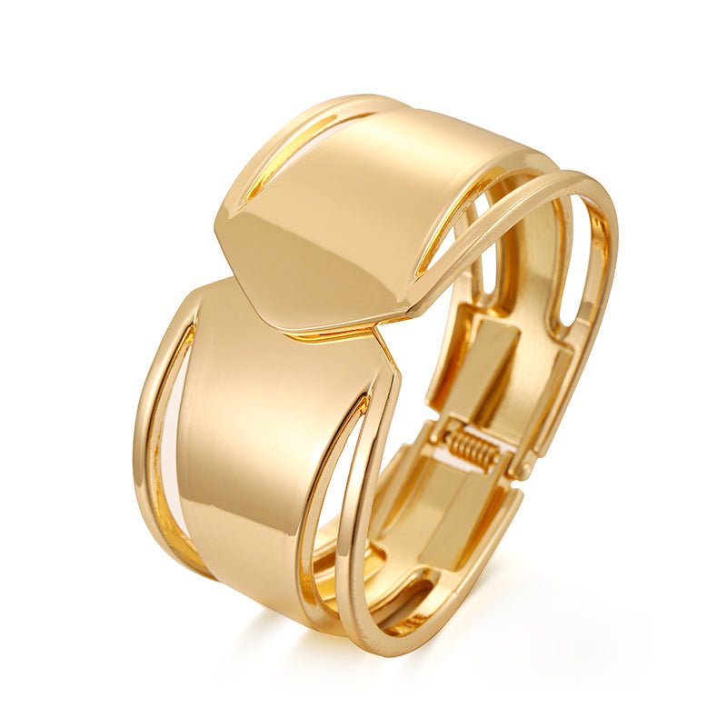 ACOOE 18K Large Glossy Gold Bracelet 06 - ACOOE