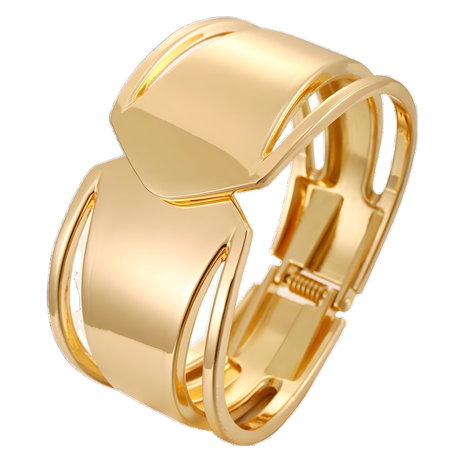 ACOOE 18K Large Glossy Gold Bracelet 06 - ACOOE