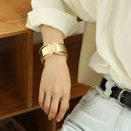 ACOOE 18K Large Glossy Gold Bracelet 06 - ACOOE