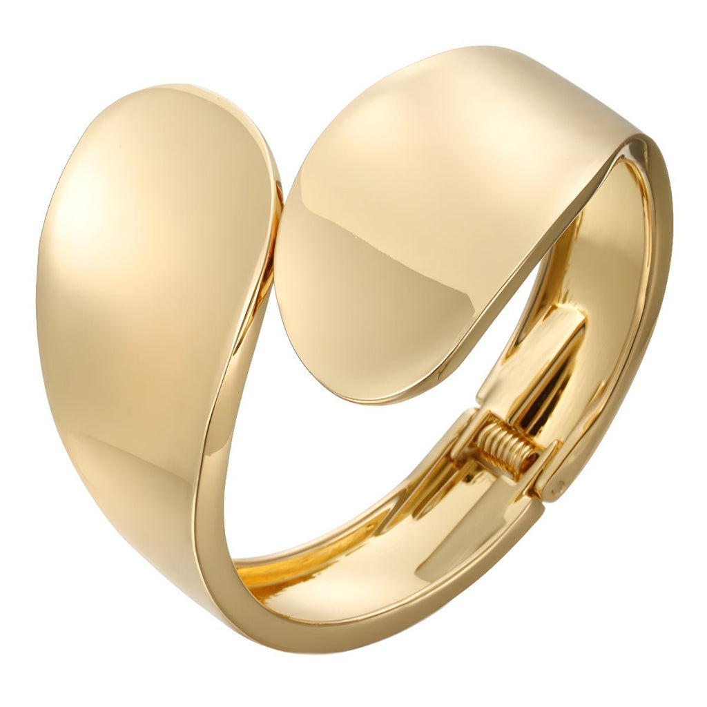 ACOOE 18K Large Glossy Gold Bracelet 09 - ACOOE