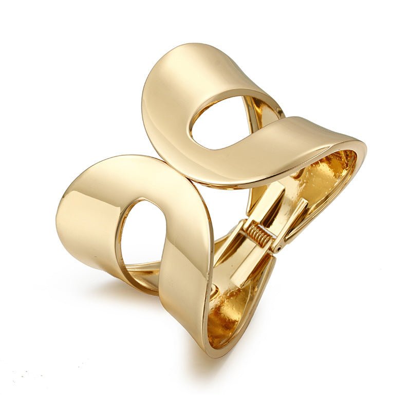 ACOOE 18K Large Glossy Gold Bracelet 11 - ACOOE