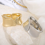 ACOOE 18K Large Glossy Gold Bracelet 12 - ACOOE