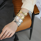ACOOE 18K Large Glossy Gold Bracelet 12 - ACOOE
