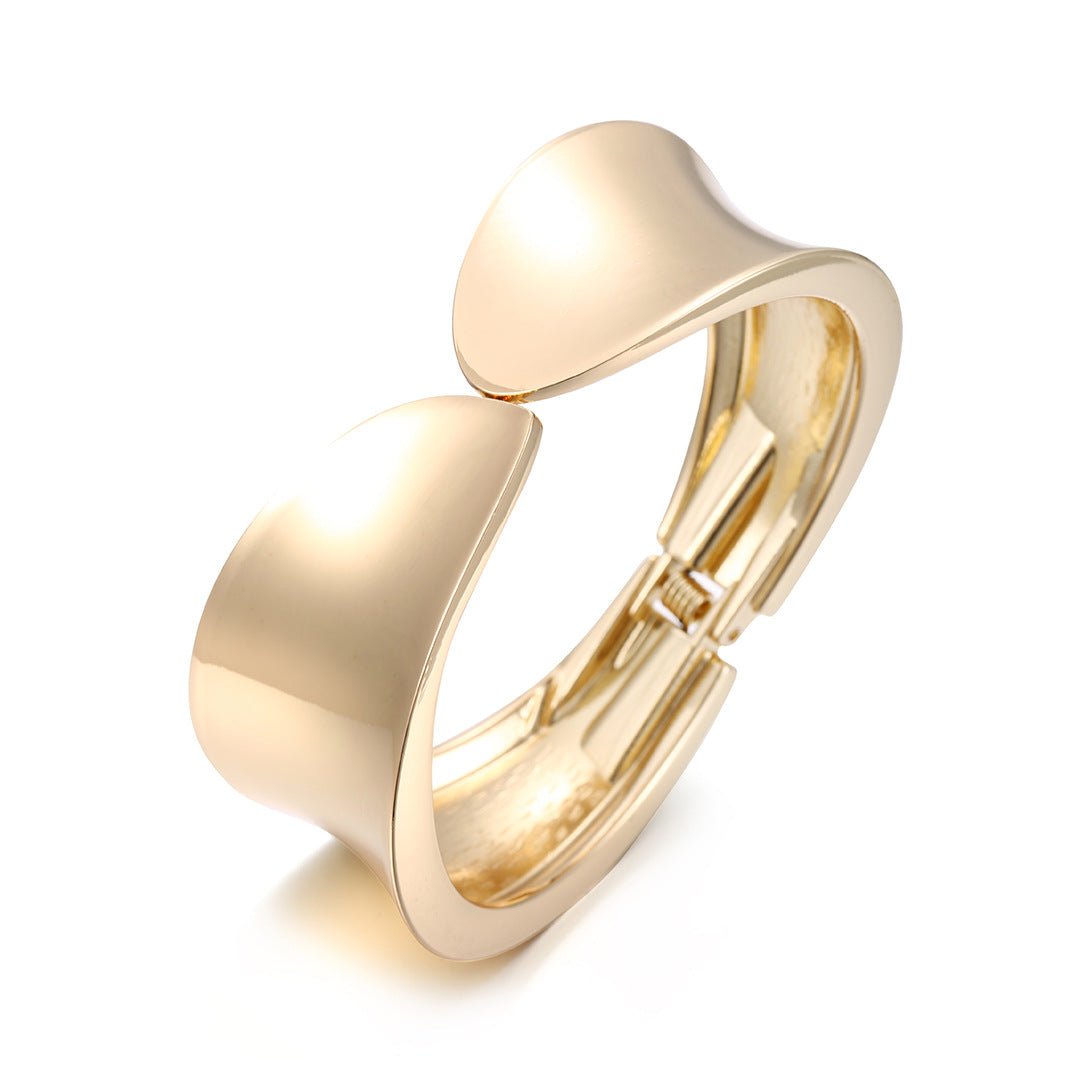 ACOOE 18K Large Glossy Gold Bracelet 12 - ACOOE