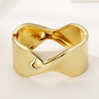 ACOOE 18K Large Glossy Gold Bracelet 15 - ACOOE