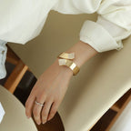 ACOOE 18K Large Glossy Gold Bracelet 16 - ACOOE