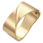 ACOOE 18K Large Glossy Gold Bracelet 19 - ACOOE