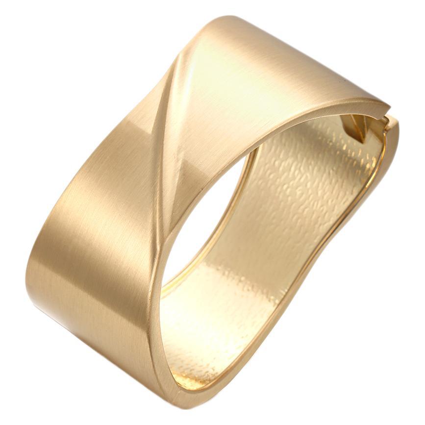 ACOOE 18K Large Glossy Gold Bracelet 19 - ACOOE