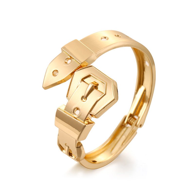 ACOOE 18K Large Glossy Gold Bracelet 26 - ACOOE