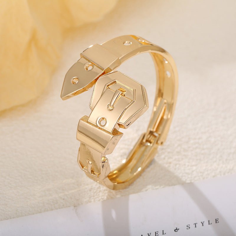ACOOE 18K Large Glossy Gold Bracelet 26 - ACOOE
