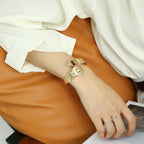 ACOOE 18K Large Glossy Gold Bracelet 26 - ACOOE