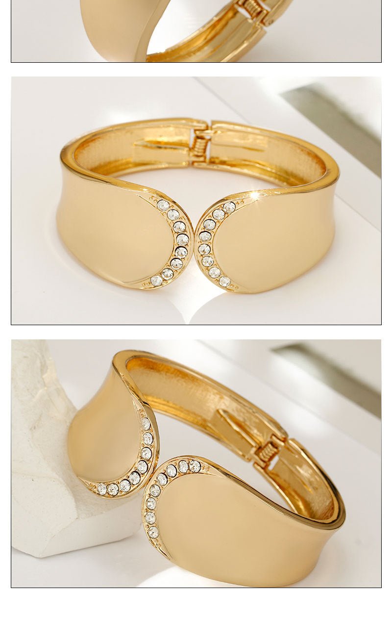 ACOOE 18K Large Glossy Gold Bracelet 28 - ACOOE