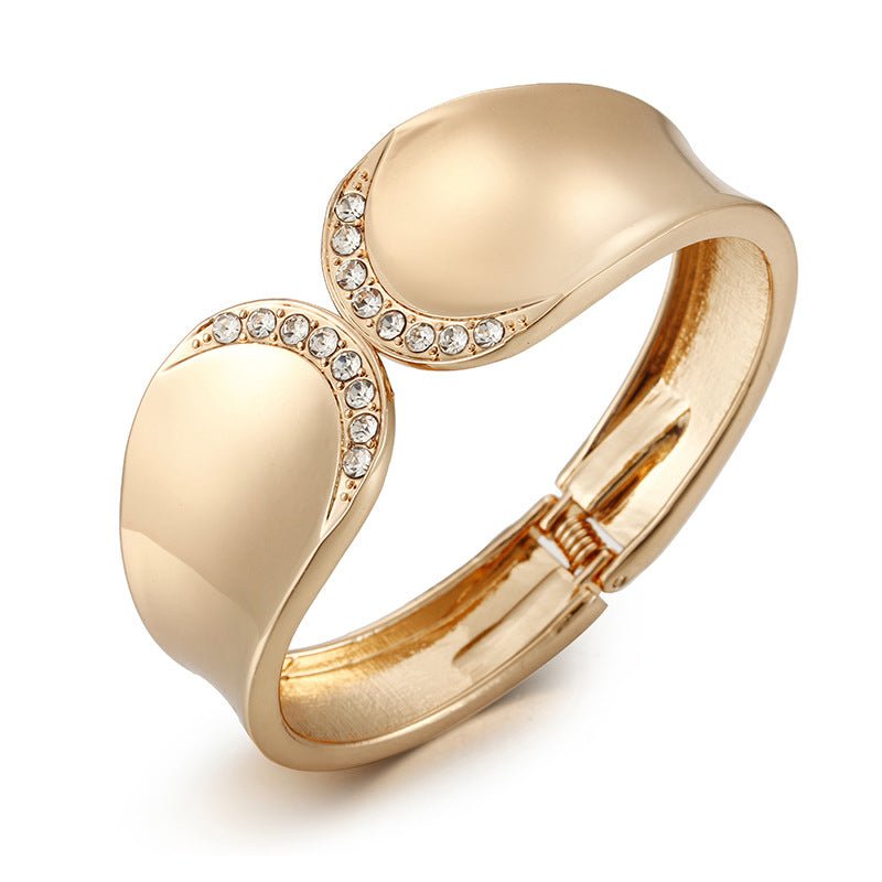 ACOOE 18K Large Glossy Gold Bracelet 28 - ACOOE