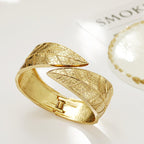 ACOOE Chunky Gold Bangle Leaf Bracelets 03 - ACOOE