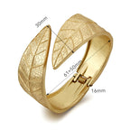 ACOOE Chunky Gold Bangle Leaf Bracelets 03 - ACOOE
