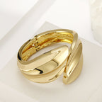 ACOOE Chunky Gold Bangle Leaf Bracelets 04 - ACOOE