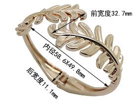 ACOOE Chunky Gold Bangle Leaf Bracelets for Women 02 - ACOOE