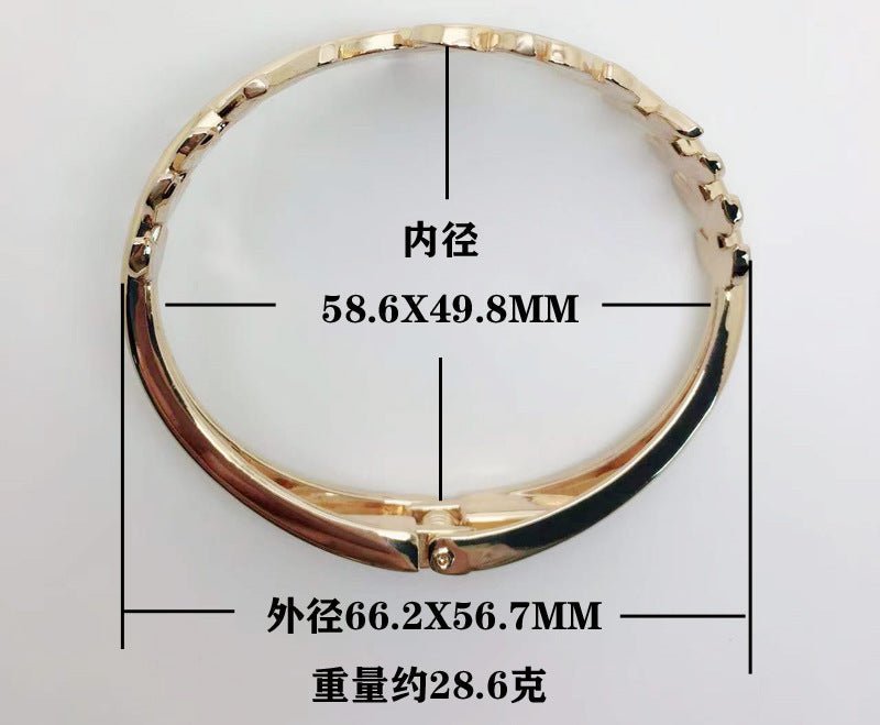 ACOOE Chunky Gold Bangle Leaf Bracelets for Women 02 - ACOOE