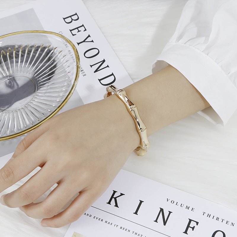 ACOOE Gold - Plated Bamboo Knot Bracelet for Women 01 - ACOOE