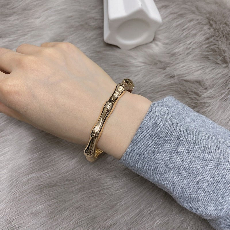 ACOOE Gold - Plated Bamboo Knot Bracelet for Women 01 - ACOOE