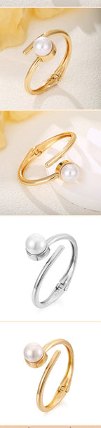 ACOOE Gold - Plated Pearl Bracelet Jewelry 01 - ACOOE