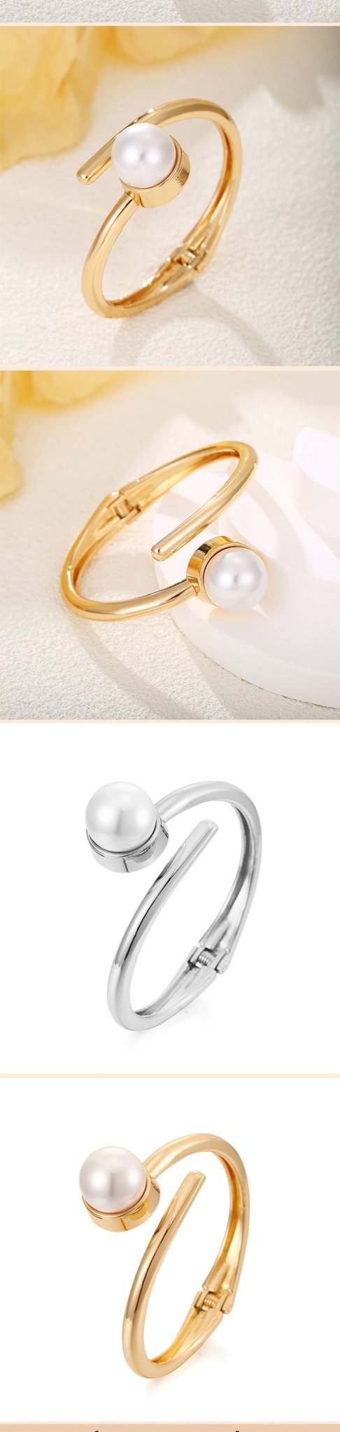 ACOOE Gold - Plated Pearl Bracelet Jewelry 01 - ACOOE