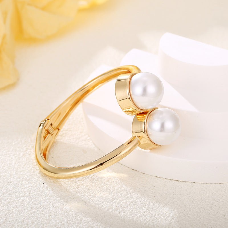 ACOOE Gold - Plated Pearl Bracelet Jewelry 02 - ACOOE