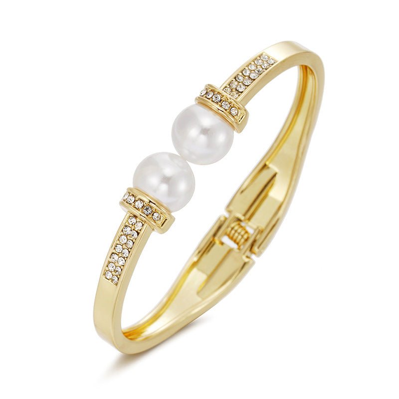 ACOOE Gold - Plated Pearl Bracelet Jewelry 04 - ACOOE