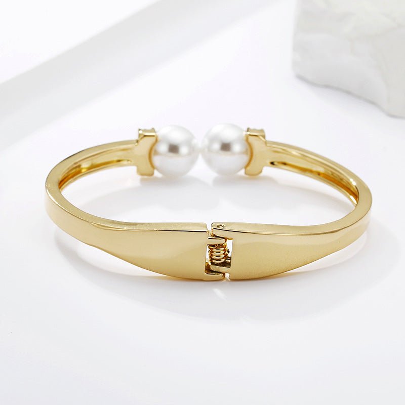 ACOOE Gold - Plated Pearl Bracelet Jewelry 04 - ACOOE