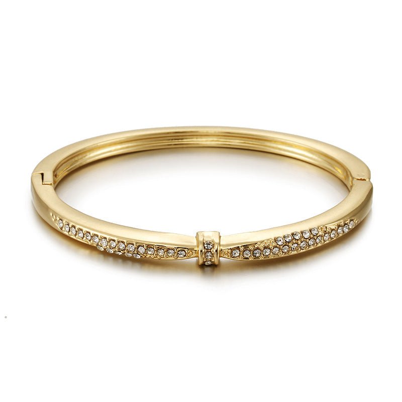 ACOOE Gold Titanium Steel Diamond Bracelet 04 - ACOOE